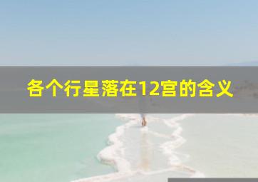 各个行星落在12宫的含义