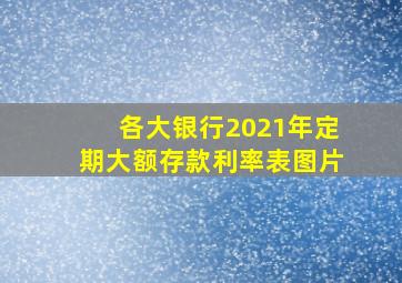 各大银行2021年定期大额存款利率表图片