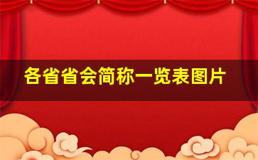 各省省会简称一览表图片