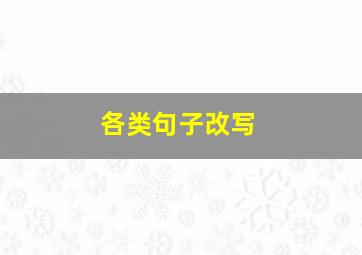 各类句子改写