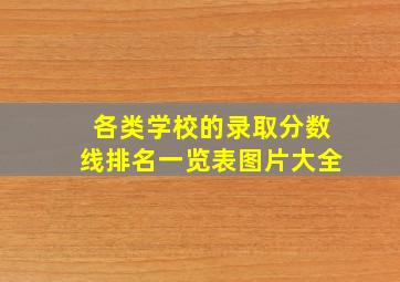 各类学校的录取分数线排名一览表图片大全