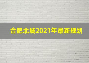 合肥北城2021年最新规划