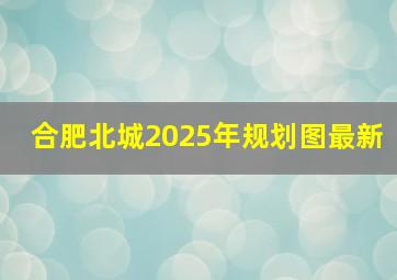 合肥北城2025年规划图最新