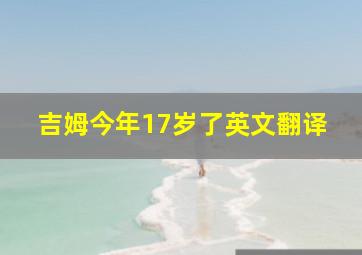 吉姆今年17岁了英文翻译