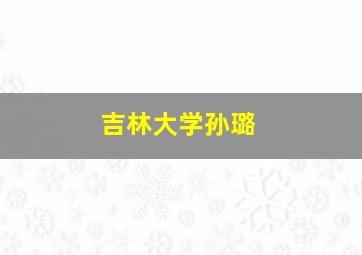 吉林大学孙璐