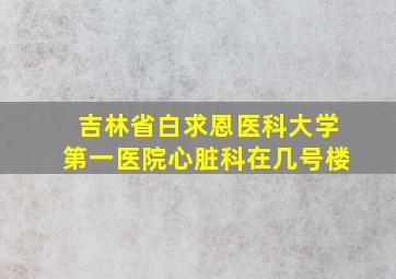 吉林省白求恩医科大学第一医院心脏科在几号楼