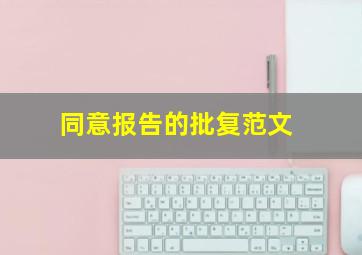 同意报告的批复范文