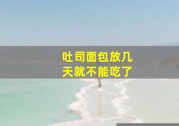 吐司面包放几天就不能吃了