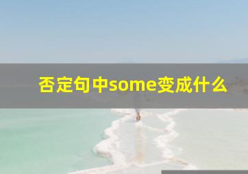 否定句中some变成什么