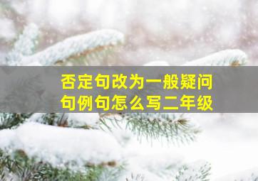 否定句改为一般疑问句例句怎么写二年级