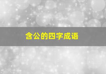 含公的四字成语