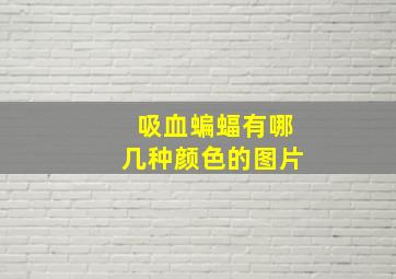 吸血蝙蝠有哪几种颜色的图片