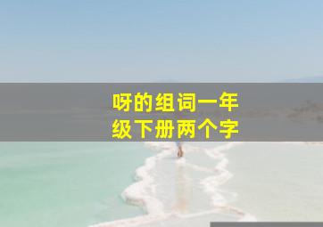 呀的组词一年级下册两个字