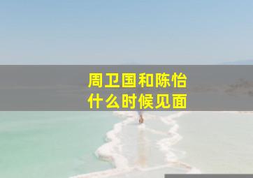 周卫国和陈怡什么时候见面