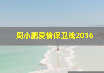 周小鹏爱情保卫战2016