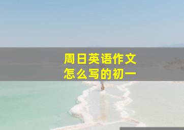 周日英语作文怎么写的初一