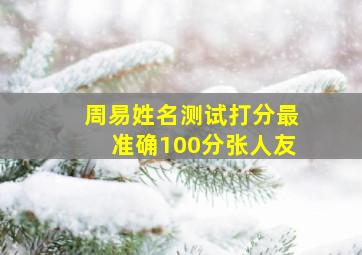 周易姓名测试打分最准确100分张人友