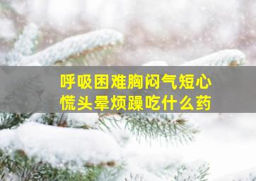 呼吸困难胸闷气短心慌头晕烦躁吃什么药