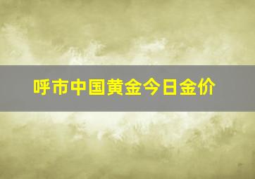 呼市中国黄金今日金价