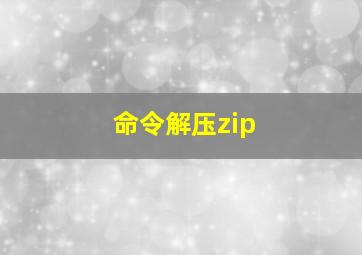 命令解压zip