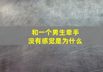 和一个男生牵手没有感觉是为什么