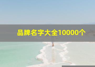 品牌名字大全10000个