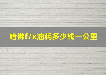 哈佛f7x油耗多少钱一公里