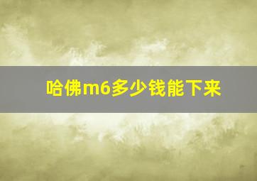 哈佛m6多少钱能下来