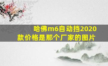 哈佛m6自动挡2020款价格是那个厂家的图片