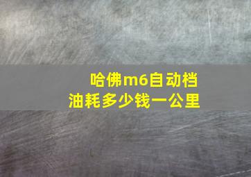 哈佛m6自动档油耗多少钱一公里