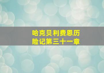 哈克贝利费恩历险记第三十一章