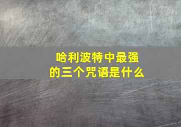 哈利波特中最强的三个咒语是什么