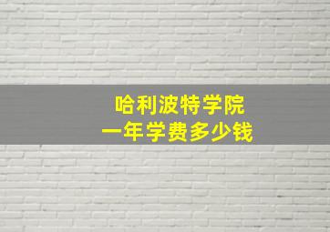 哈利波特学院一年学费多少钱