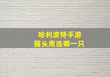 哈利波特手游猫头鹰选哪一只