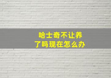 哈士奇不让养了吗现在怎么办