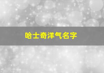 哈士奇洋气名字