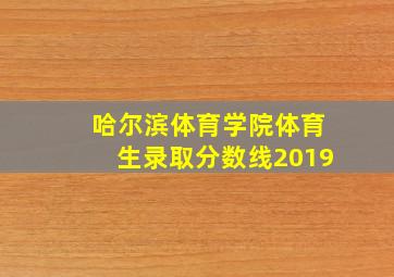 哈尔滨体育学院体育生录取分数线2019