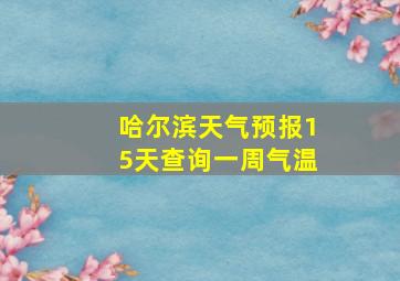 哈尔滨天气预报15天查询一周气温