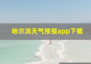 哈尔滨天气预报app下载