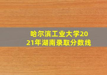 哈尔滨工业大学2021年湖南录取分数线