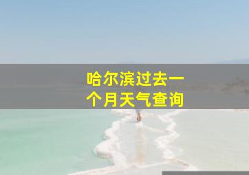 哈尔滨过去一个月天气查询