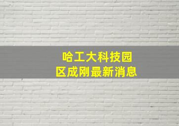 哈工大科技园区成刚最新消息