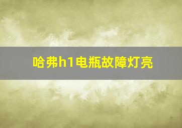 哈弗h1电瓶故障灯亮