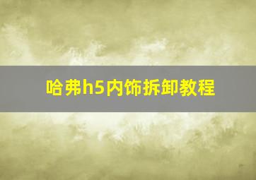 哈弗h5内饰拆卸教程