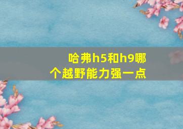 哈弗h5和h9哪个越野能力强一点