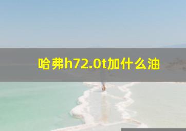 哈弗h72.0t加什么油