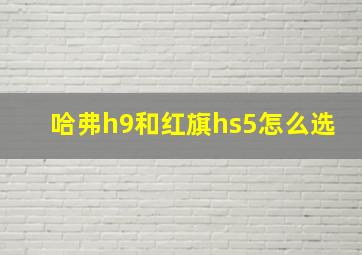 哈弗h9和红旗hs5怎么选