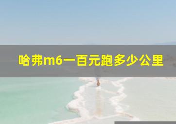 哈弗m6一百元跑多少公里