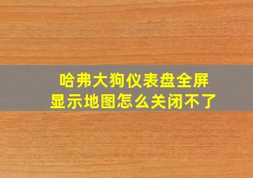 哈弗大狗仪表盘全屏显示地图怎么关闭不了