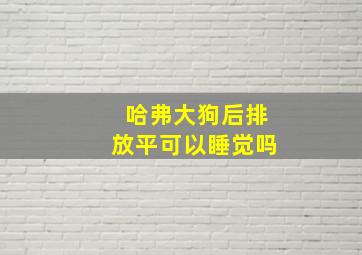 哈弗大狗后排放平可以睡觉吗